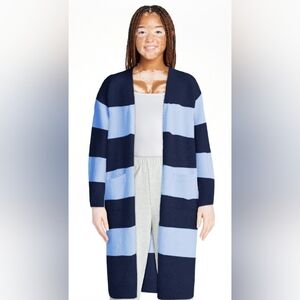 Striped Blue Women's s Cardigan